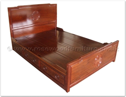 Rosewood Furniture Range  - fflbed - Queen size bed longlife design - 4 drawers