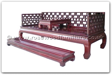 Rosewood Furniture Range  - fflhbst - Luohan bed w/separate stool on top & foot stand