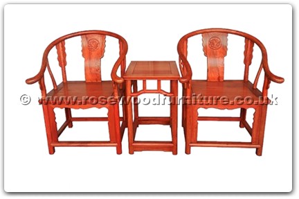 Rosewood Furniture Range  - ffmchpy - Ming style chair w/peony carved on back