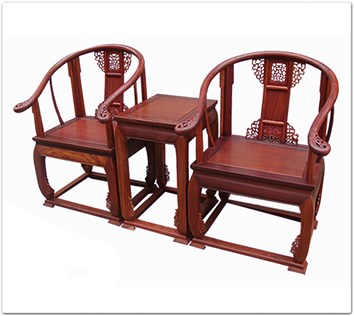 Rosewood Furniture Range  - ffmzc - Ming chair w/carved