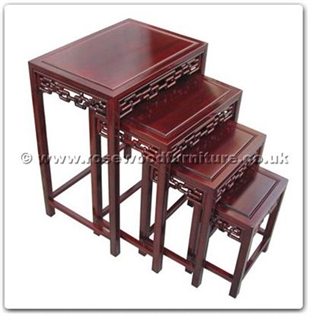 Rosewood Furniture Range  - ffoknest - Nest table open key design set of 4