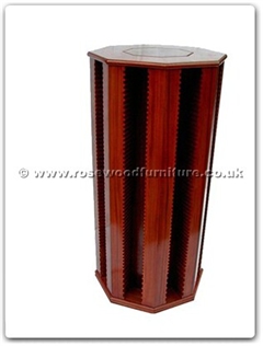 Rosewood Furniture Range  - fforcd - Octagonal Revolving C.D. Case