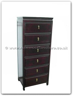 Rosewood Furniture Range  - ffp22chest - Chest of 6 drawers Plain Design