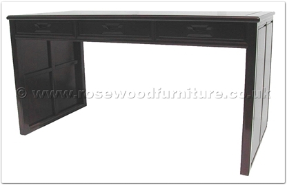 Rosewood Furniture Range  - ffp3sdesk - Desk Plain Design with 3 drawers and side panels