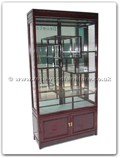 Rosewood Furniture Range  - ffpsd40dis - Display cabinet plain design with sides door with spot light and mirror back