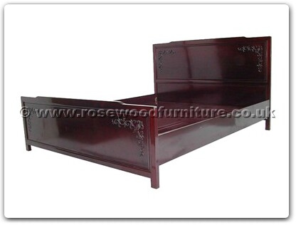 Rosewood Furniture Range  - ffqcbed - Queen Size Bed With Carved On Corner