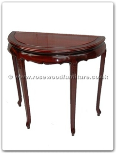 Rosewood Furniture Range  - ffqcmoon - Queen ann legs half moon with carved