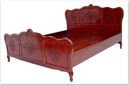 Rosewood Furniture Range  - ffqncqbed - Queen Size Bed Queen Ann Legs With Carved