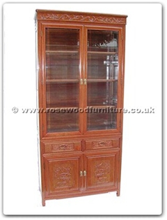 Rosewood Furniture Range  - ffrbbok - Bookcase With 2 Drawers and 4 Doors F and B Design