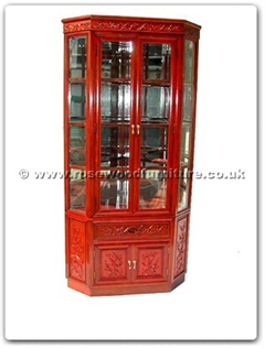 Rosewood Furniture Range  - ffrf28cor - Corner cabinet f and b design with spot light and mirror back