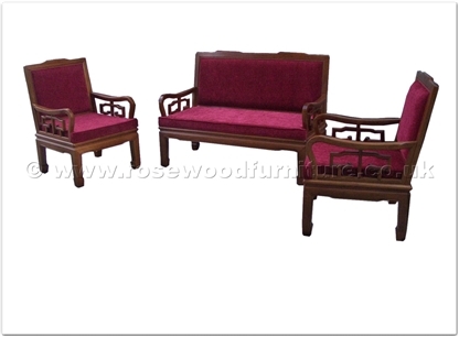 Rosewood Furniture Range  - ffrhbsf - High back 2 seaters sofa plain design - fixed cushion