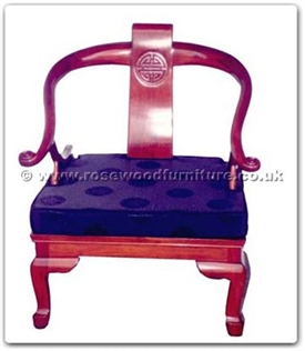 Rosewood Furniture Range  - ffroblchair - Ox bow sofa chair longlife design with fixed cushion