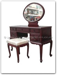 Rosewood Furniture Range  - ffrqldress - Queen ann legs dressing table longlife design with mirror and stool
