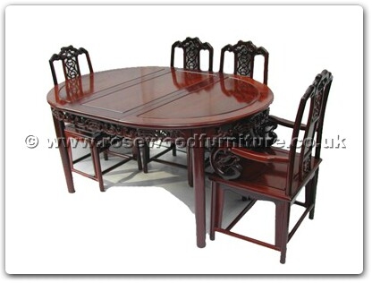 Rosewood Furniture Range  - ffry62din - Oval ru-yi style dining table with 2+4 chairs