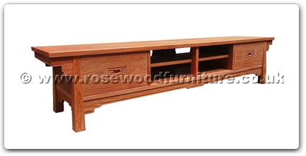 Rosewood Furniture Range  - ffshtv2d - Shinto style t.v. cabinet w/2 deawers
