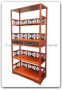 Rosewood Furniture Range  - ffslfm - Ming style shelves w/2 drawers