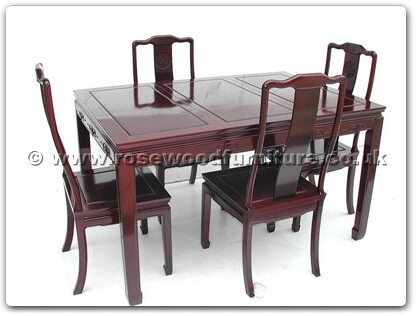 Rosewood Furniture Range  - ffsq54dinl - Sq Dining Table Longlife Design With 4 Chairs