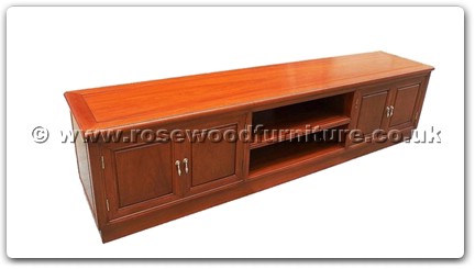 Rosewood Furniture Range  - fftv4dp - T.V. cabinet plain design w/4 doors