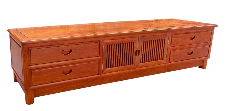 Rosewood Furniture Range  - fftvcabm - ming style t.v. cabinet w/4 drawers & 2 doors