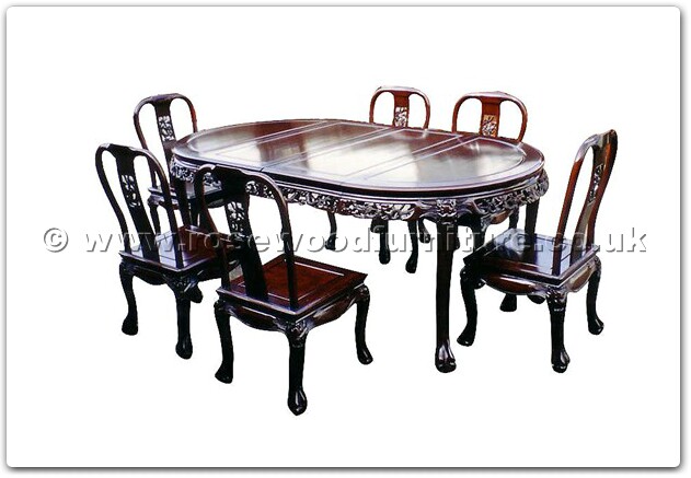 Chinese Rosewood Dining Table With 6 Chairs Ffhfd031