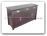 Chinese Furniture - ff120r49stbuf -  Shinto style buffet with 3 drawers and 4 doors - 60" x 19" x 34"