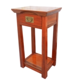 Chinese Furniture - ff203r15tst -  shinto style telephone stand w/1 drawer & bottom shelf - 19" x 14" x 34"