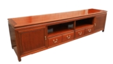 Chinese Furniture - ff209r9hfp -  hi-fi cabinet plain design w/2 doors & 2 drawers - 94.5" x 20" x 24"