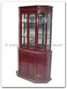 Chinese Furniture - ff7309 -  Angle glass cabinet french design with spot light and mirror back - 46" x 19" x 78"