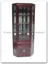 Chinese Furniture - ff7316b -  Corner cabinet f and b design with spot light and mirror back - 24" x 24" x 78"