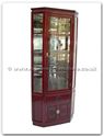Chinese Furniture - ff7316l -  Corner cabinet longlife design with spot light and mirror back - 24" x 24" x 78"
