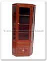 Chinese Furniture - ff7316lw -  Corner cabinet longlife design with spot light and wooden back - 24" x 24" x 78"