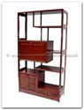 Chinese Furniture - ff7318b -  Ming style curio cabinet with bar - 40" x 14" x 72"