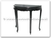 Chinese Furniture - ff7319q -  Queen ann legs half moon table - 36" x 18" x 34"