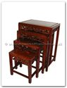 Chinese Furniture - ff7338b -  Nest table f and b design simple legs set of 4 - 20" x 14" x 26"