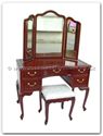 Chinese Furniture - ff73571i -  Queen ann legs dressing table with mirror and stool - 42" x 20" x 31"