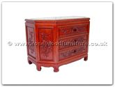 Chinese Furniture - ffafdcab -  Angle Sharp Cabinet With 3 Drawers Full Dragon Design - 37" x 19" x 25.5"