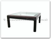 Chinese Furniture - ffb36qcof -  Bevel glass top coffee table - 36" x 36" x 16"