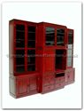 Chinese Furniture - ffbwtvunit -  Black wood t.v wall unit set of 7 - 118" x 27" x 96"