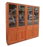 Chinese Furniture - fffybokp -  bookcase plain design w/8 doors & 4 drawers - 84" x 16" x 83"