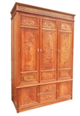 Chinese Furniture - fffywarc3d -  wardrobes w/full carved - 60" x 24.5" x 86.5"