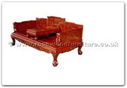 Chinese Furniture - ffhfb009 -  Rosewood Luohan Bed 2Pcsith Set - 78.8" x 39.4" x 37.3"