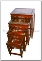 Chinese Furniture - ffhfl125 -  Rosewood Nest Table 4Pcsith Set with Mother of Pearl Inlay - 20" x 14" x 26"