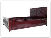 Chinese Furniture - ffkdpbed -  Queen Size Bed Dragon and Phoenix Design - 60" x 78" x 0"