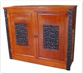 Chinese Furniture - fflzshcab -  Shoes cabinet ganoderma design - 47" x 15" x 39"