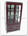 Chinese Furniture - ffrb30gla -  Glass cabinet f and b design with mirror back - 30" x 14" x 60"
