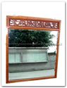 Chinese Furniture - ffrd36mir -  Wood frame bevel mirror dragon design - 36" x 42" x 2"