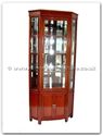 Chinese Furniture - ffrp28cor -  Corner Cabinet Plain Design With Spot Light and Mirror Back - 28" x 28" x 78"