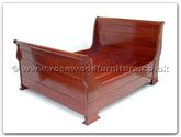 Chinese Furniture - ffsleigh1 -  Sleigh bed plain - 60" x 78" x 0"
