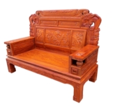 Chinese Furniture - ffsofa2sb -  2 seats sofa w/f&b carved - 65.5" x 23.5" x 49"
