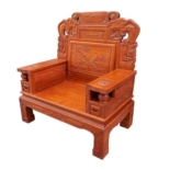 Chinese Furniture - ffsofaab -  arm chair sofa w/f&b carved - 42" x 23.5" x 49"